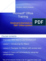 Microsoft® Office Excel Shortcut