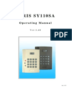 SY110SA Single Door Controller Manual