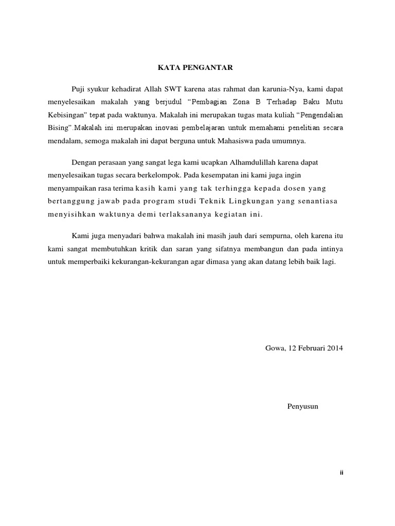 Makalah Kebisingan Lengkap