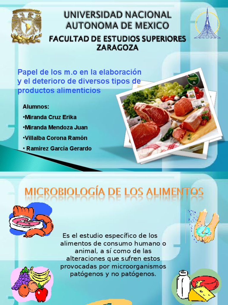 Microorganismos en Alimentos: Impacto y Deterioro | PDF | Diarrea | Carne