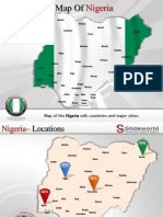 Nigeria Map Backgrounds PowerPoint Templates