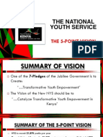 The National Youth Service. The 5 Point Vision.