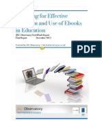 Preparing for Effective Adoption and Use of eBooks in Education -JISC 2012