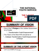 The National Youth Service; The 5 Point Vision
