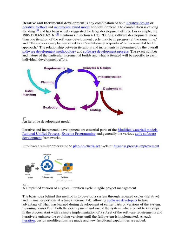 Iterative and Incremental Development | Projects | Software Engineering