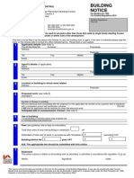 Building Notice Application Form