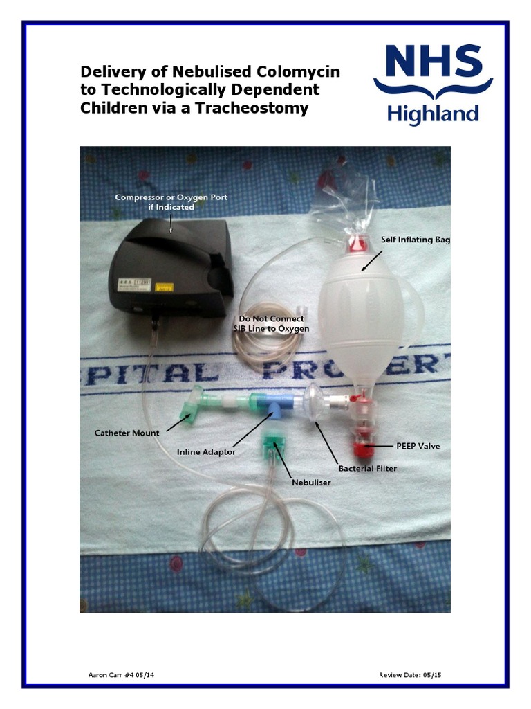 Colomycin Nebulization for Tracheostomy | PDF