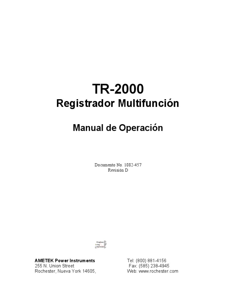 TR-2000 Manual (Spanish) PDF | PDF | Almacenador intermediario de datos ...