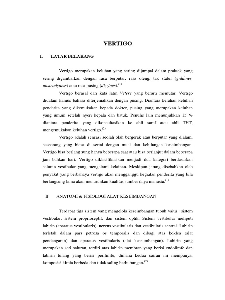 Referat Vertigo