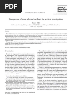 Journal of Hazardous Materials - Comparison of Some Selected Methods for Accident Investigation