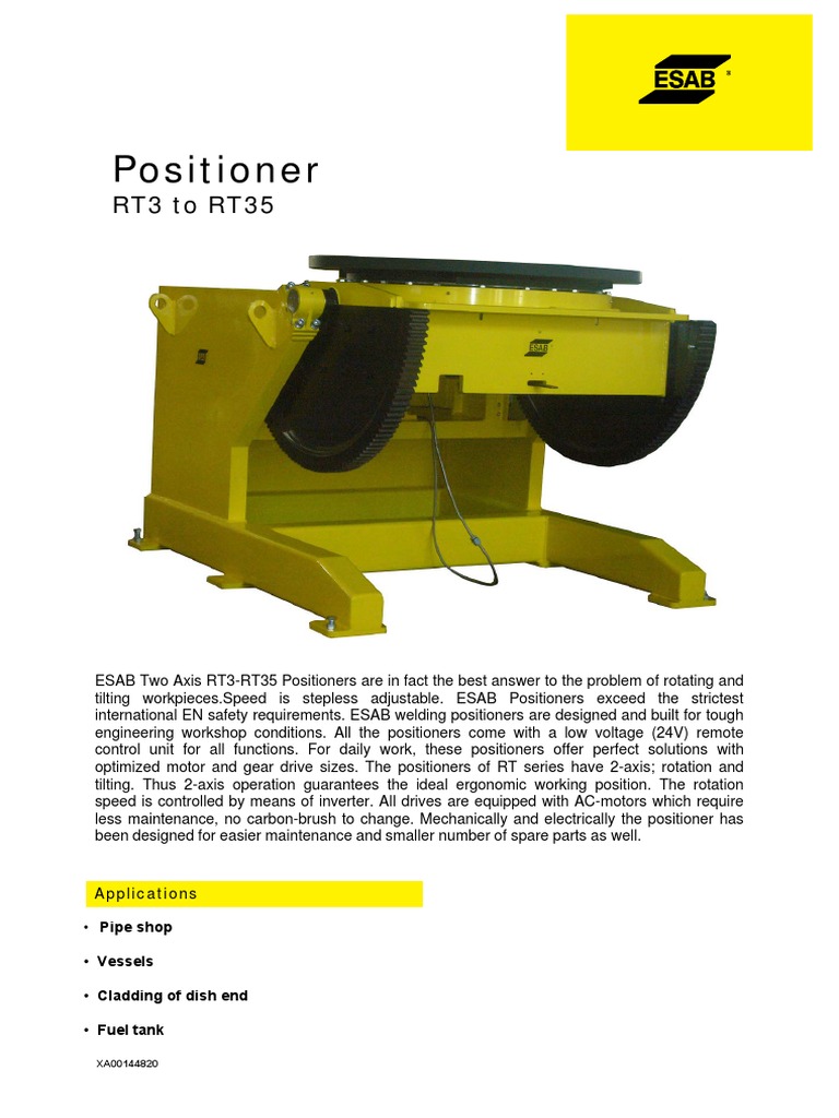 Esab Rt3 To Rt35 | PDF | Power Supply | Rotation