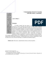 Comportamiento Electoral en Venezuela