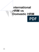 International HRM Vs Domestic HRM