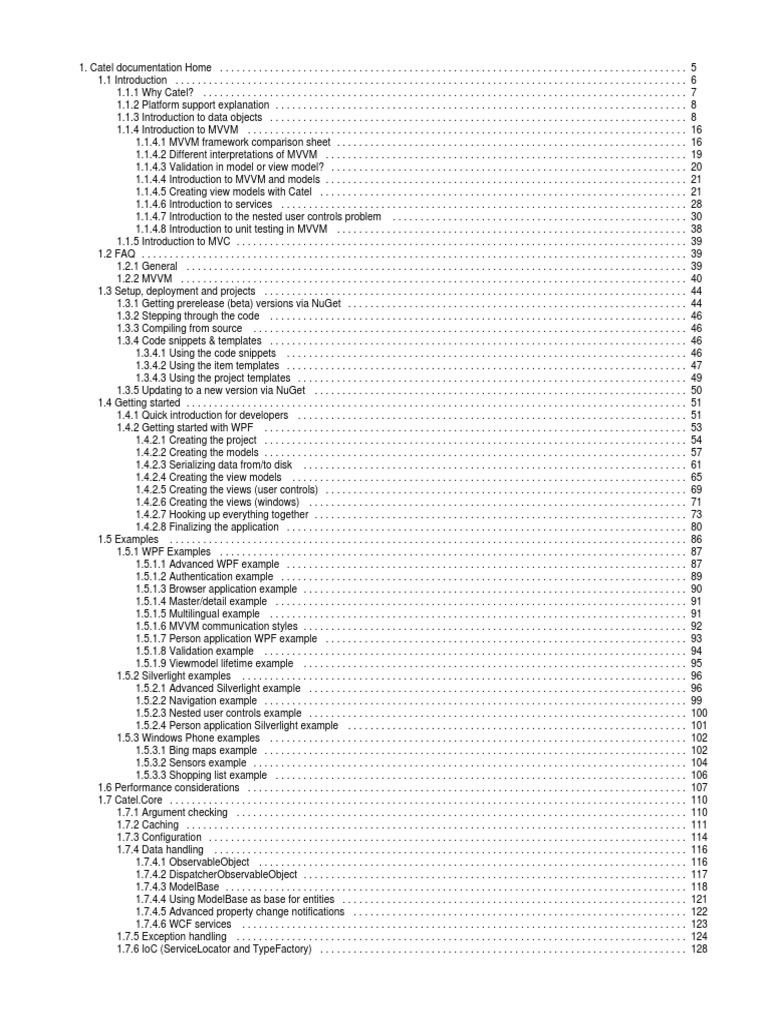 Catel 3.9 Documentation | PDF | Software Framework | Library (Computing)