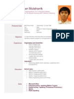 Muhammad Ihsan Mutaharrik: Personal Data