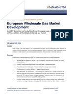 European Wholesale Gas Market