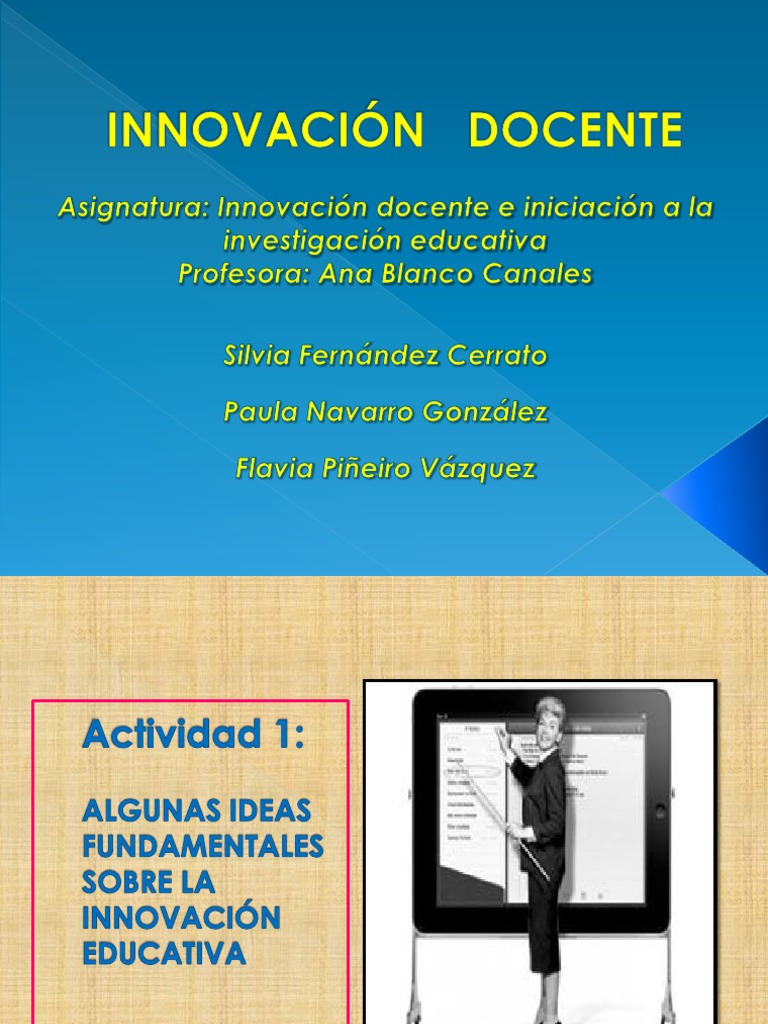 Innovacin Docente Final | PDF | Tecnología de información y ...