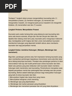 Proses Dalam Kaunseling Pdf