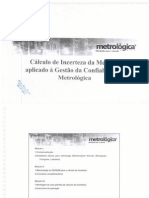 Cálculo Da Incerteza de Medição PDF