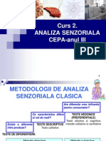 Curs 2. Metodologii Analiza Senzoriala