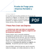 7 Pasos A Prueba de Fuego para Crear Una Empresa Rentable y Gratificante