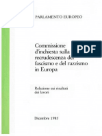 Commissione d'inchiesta sulla recrudescenza del fascismo e del razzismo in Europa (Parlamento Europeo, Dicembre 1985)