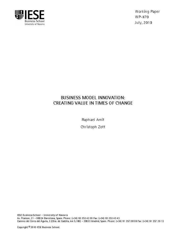 Business Model Innovation | PDF | Business Model | Innovation