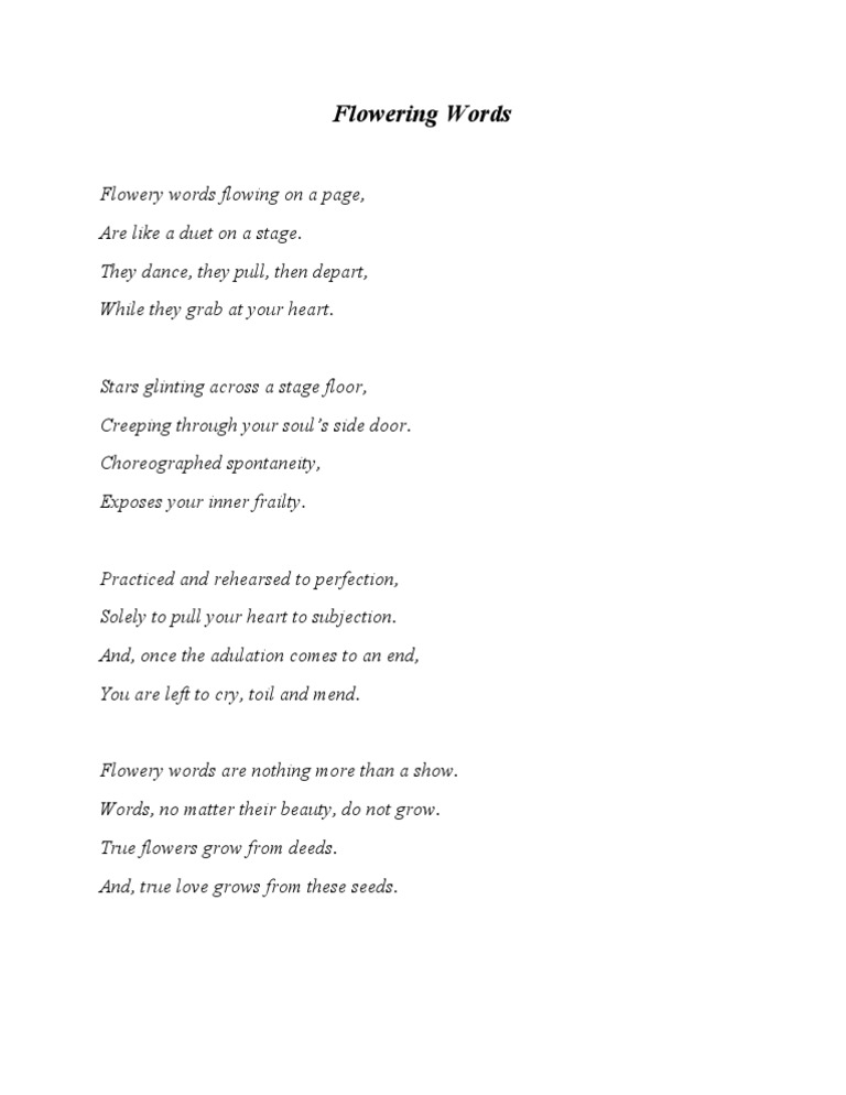Flowering Words PDF