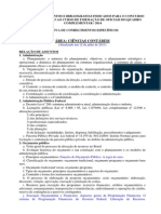 Relao de Assuntos e Bibliografia CA 2013 Ao Cfo Qc 2014 Ciencias Contabeis Direito e Enfermagem Atz 12jul13