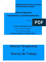 Power Alianza Terapéutica, Transferencia y Contratransferencia 2014 (1)
