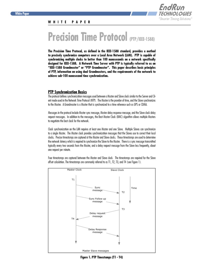 Precision Time Protocol Overview | PDF | Communications Protocols ...