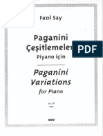 Fazil Say - Paganini Variations (Sheet Music PDF File)