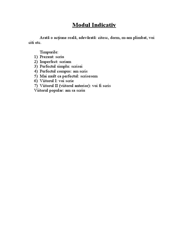 Modul Indicativ | PDF