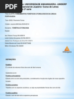 Atps Fonética e Fonologia