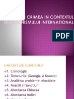 Criza Din Crimea in Contextul Secesionismului International