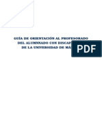 Guía de Orientación Al Profesorado Del Alumnnado Con Discapacidad de La Universidad de Málaga
