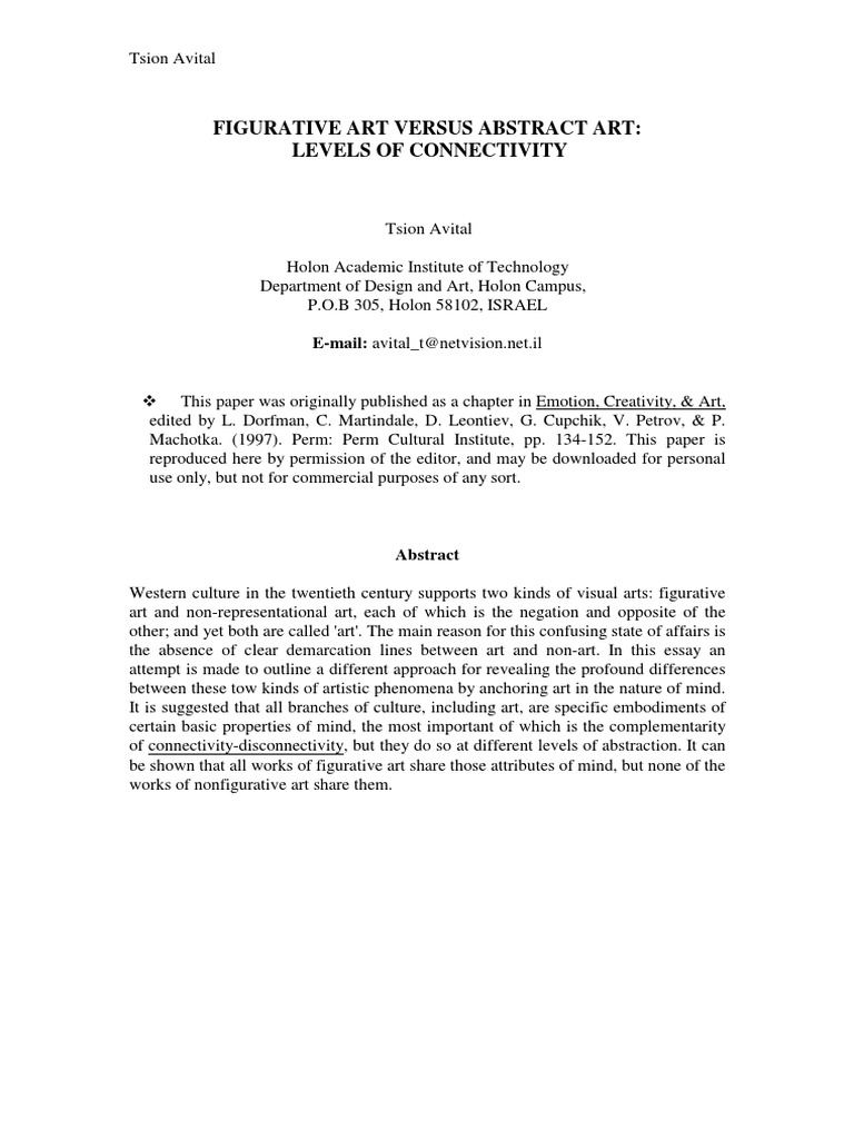 Figurative Art Versus Abstract Art Exploring the Fundamental