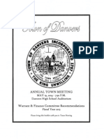 Danvers 2014 Town Meeting Warrant and Finance Committee recommendations
