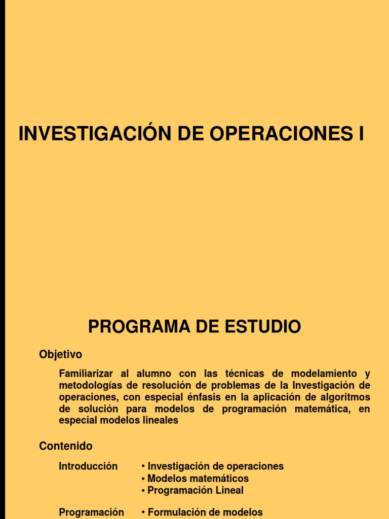 Investigacion de Operaciones | PDF | La investigación de operaciones | Toma  de decisiones