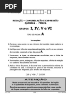 Mackenzie 2005 2º Semestre Prova a Redação Química Física I