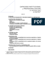 HINTZE, Jorge - Capacidad Institucional y Profesionalizacion, El Enfoque ORH