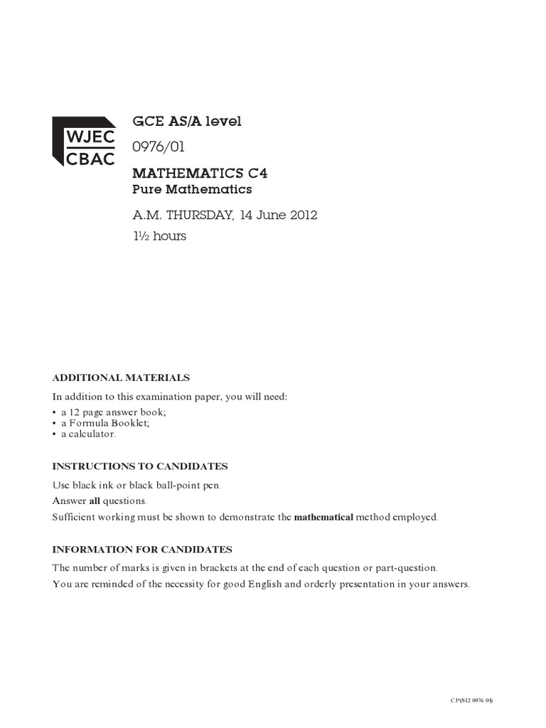 WJEC 2014 C4 Maths  Trigonometric Functions  Sine