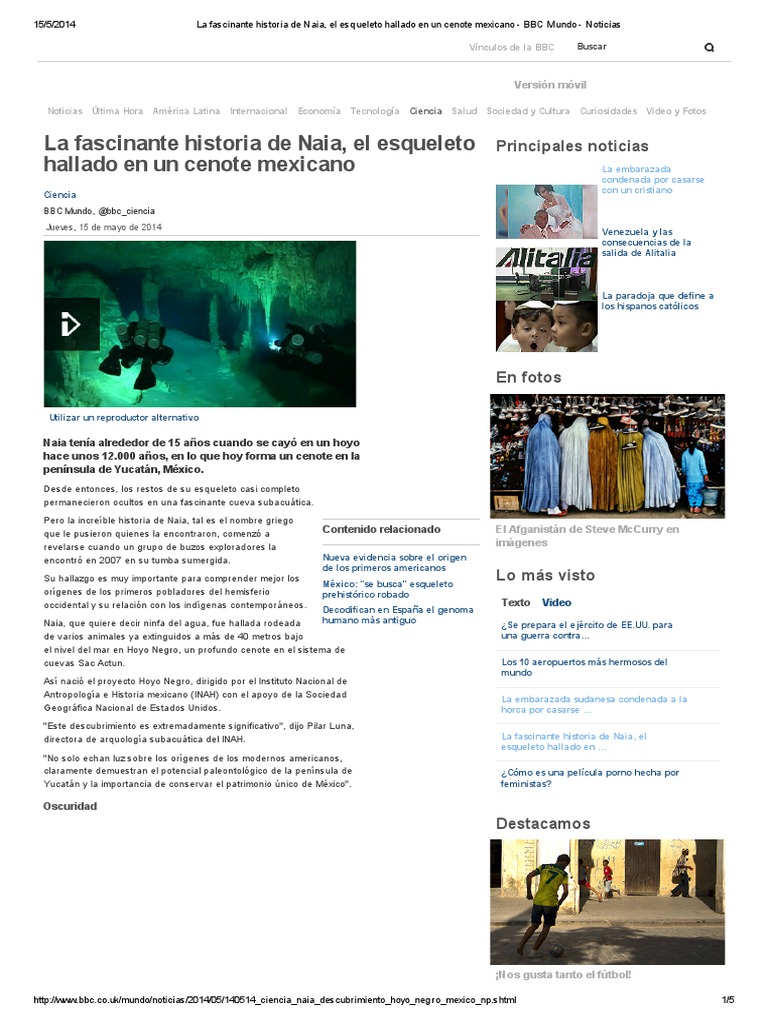 La Fascinante Historia de Naia, El Esqueleto Hallado en Un Cenote ...