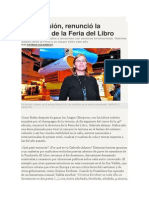 Patricia Kolesnicov. Bajo Presión, Renunció La Directora de La Feria Del Libro.