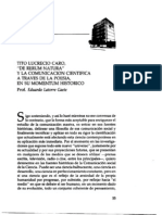 Latorre Gaete, Eduardo - Lucrecio y La Comunicación Científica Através de La Poesía