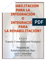 Programa de Rehabilitación con Base en la Comunidad - Informe completo - Mayo 2014
