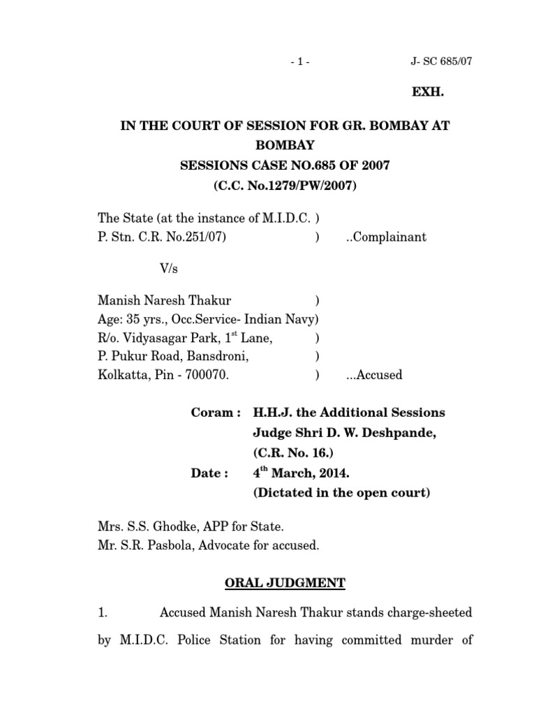 Kaushambi Layek Murder Case Judgement PDF Circumstantial Evidence