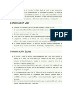 Comunicacion oral y escrita