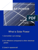 Solar Power: by Devdyuti Giri IT-B-94