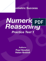 Psychometric Success Numerical Ability - Reasoning Practice Test 1
